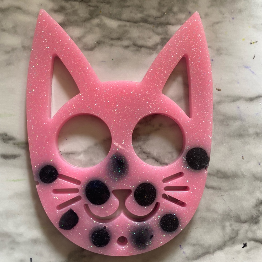 STRAWBERRY BOBA Cat Keychain (self defense keychain) - NEW